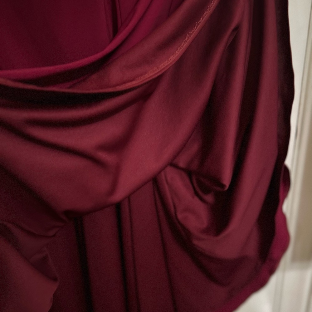 Rachel Allan Burgundy Two-Piece Prom Dress size 6 - Picture 15 of 16
